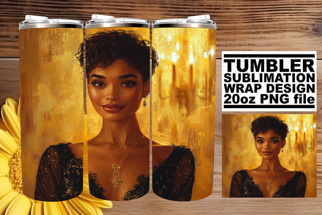 Bold Afro Woman Designs for Your Sips Sublimation afrosvg 