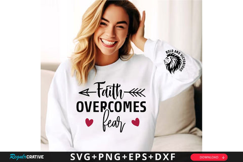 Bold and Victorious Sleeve SVG Design, Inspirational sleeve SVG, Motivational Sleeve SVG Design, Positive Sleeve SVG SVG Regulrcrative 