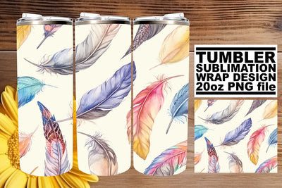 Bold Feather Fiesta Tumbler Design 20oz Sublimation afrosvg 