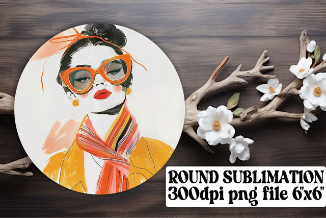 Bold Lady Ornament - Sublimation Keychain Sublimation afrosvg 