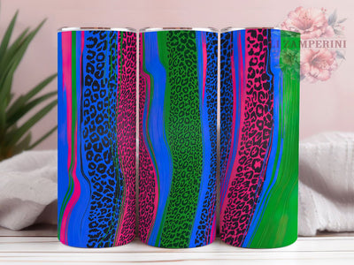 Bold Leopard Print 20oz Tumbler Wrap, Leopard Print, Vivid Pattern, Animal Print Wrap, Fashion Design, 20oz Tumbler Wrap, Sublimation PNG Sublimation Li Zamperini 