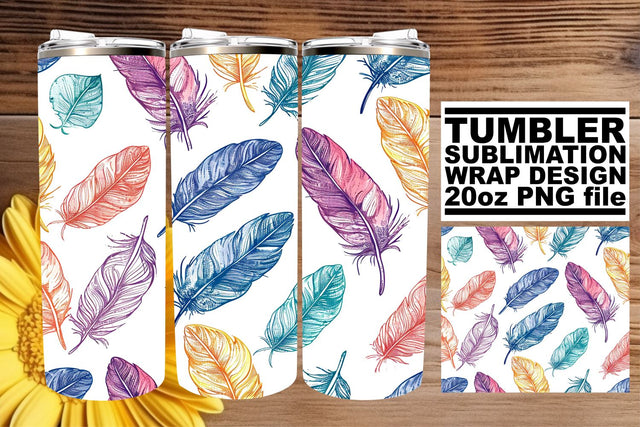 Bold Plume Bliss Tumbler Design 20oz Sublimation afrosvg 
