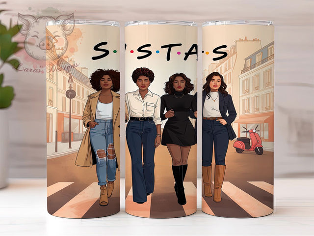Bold & Radiant Afro Women Tumbler, Sistas Tumbler Design, Sisterhood Sublimation Wrap, Black Girl Magic Tumbler, Melanin Women Tumbler, Empowerment Tumbler Wrap, 20oz Afrocentric Tumbler Sublimation Lara' s Designs 