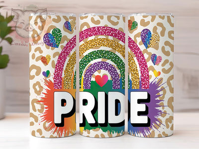 Bold Rainbow Leopard Pride Tumbler, Rainbow Leopard PNG, LGBTQ Tumbler Design, 20oz Sublimation Wrap, Colorful Animal Print, Equality Pride Cup, Bold Pride Tumbler Sublimation Lara' s Designs 