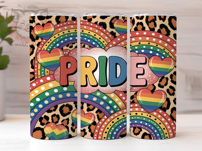 Bold Rainbow Leopard Pride Tumbler, Rainbow Leopard PNG, LGBTQ Tumbler Design, 20oz Sublimation Wrap, Colorful Animal Print, Equality Pride Cup, Bold Pride Tumbler Sublimation Lara' s Designs 