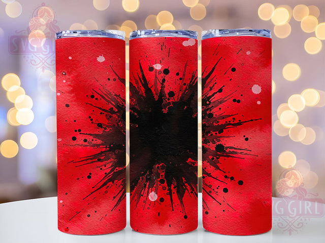 Bold Red Black Gradient 20oz Tumbler Wrap, Bold Abstract Tumbler, 20oz Sublimation Wrap, Modern Drinkware Design, Dark Aesthetic Tumbler, Stylish Gradient Tumbler, Trendy Color Wrap Sublimation SvggirlplusArt 