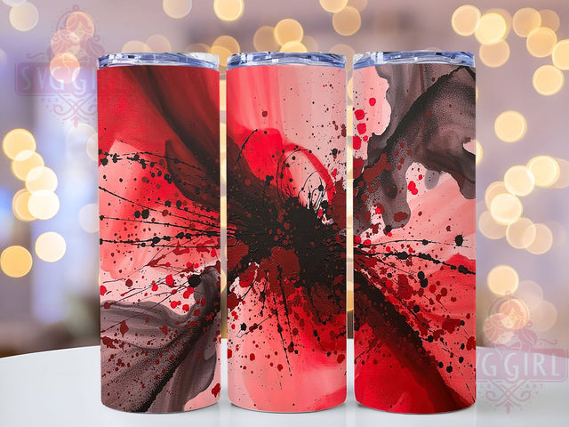 Bold Red Black Gradient 20oz Tumbler Wrap, Bold Abstract Tumbler, 20oz Sublimation Wrap, Modern Drinkware Design, Dark Aesthetic Tumbler, Stylish Gradient Tumbler, Trendy Color Wrap Sublimation SvggirlplusArt 