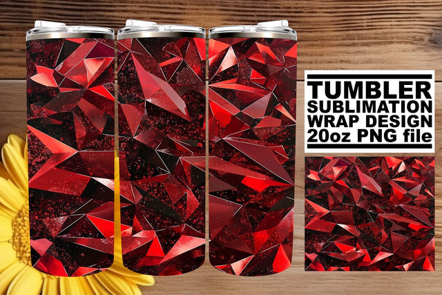 Bold Red Glitter Pattern Tumbler Design for Tumblers Sublimation afrosvg 