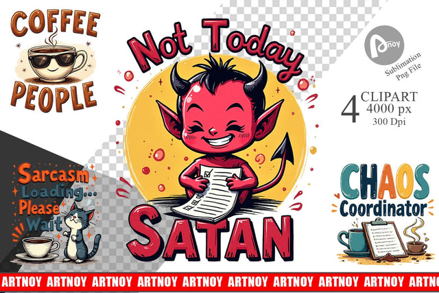 Bold Sassy Quotes Clipart Sublimation artnoy 