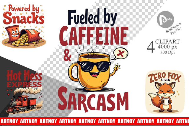 Bold Sassy Quotes Clipart Sublimation artnoy 