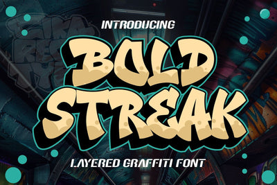 Bold Streak - Layered Graffiti Font Font Mozzatype 