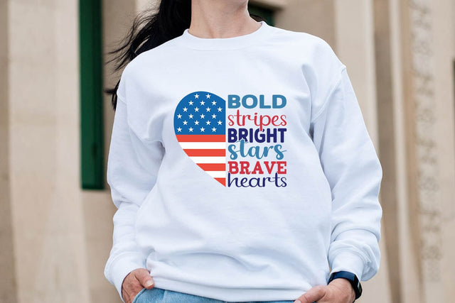 Bold stripes bright stars brave hearts SVG Angelina750 