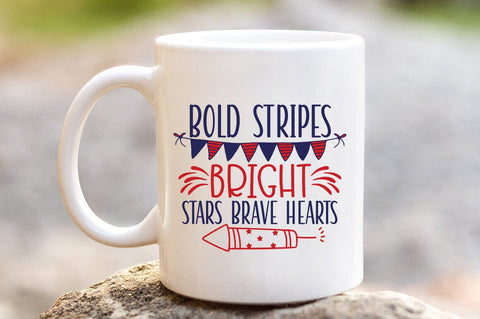 Bold stripes bright stars brave hearts SVG Design SVG Designangry 