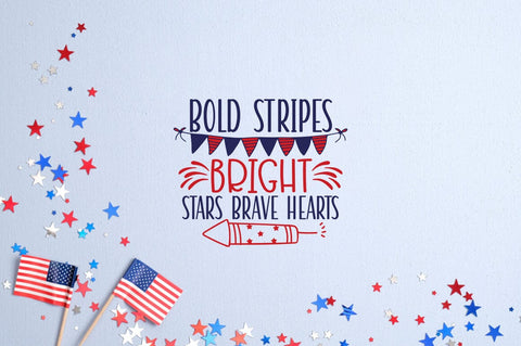 Bold stripes bright stars brave hearts SVG Design SVG Designangry 