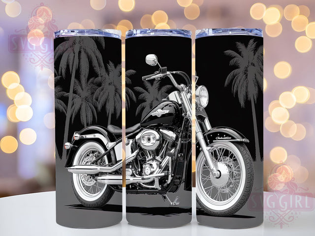 Bold & Thrilling Motorcycle Tumbler, Biker Gift Idea, Black White Sublimation, 20oz Bike Tumbler, Rider Tumbler Design, Motorbike Lover Gift, DIY Motorcycle Tumbler Sublimation SvggirlplusArt 