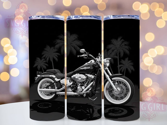 Bold & Thrilling Motorcycle Tumbler, Biker Gift Idea, Black White Sublimation, 20oz Bike Tumbler, Rider Tumbler Design, Motorbike Lover Gift, DIY Motorcycle Tumbler Sublimation SvggirlplusArt 