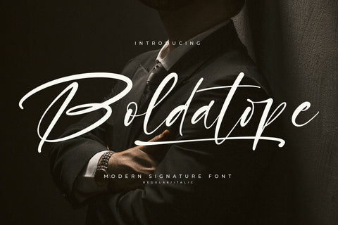 Boldatope - Modern Signature Font Font Letterena Studios 