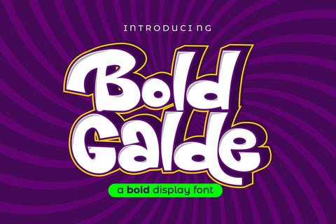 Bolde Galde - 3D font Font Mozzatype 