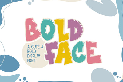 Boldface - A cute & Bold Display Font Font Mozzatype 