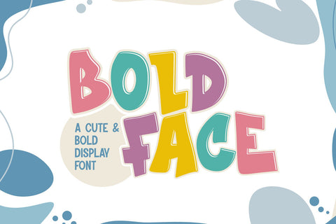 Boldface - A cute & Bold Display Font Font Mozzatype 