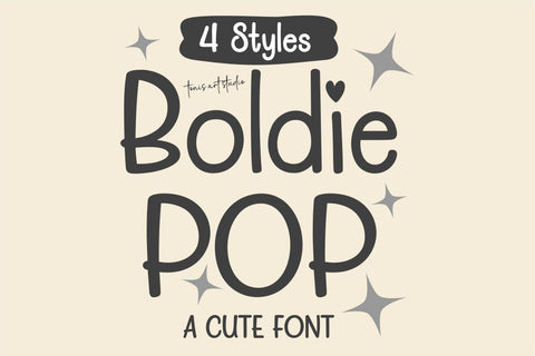 Boldie Pop Font Bundle – Cute, Fun, Handwritten Fonts Font TonisArtStudio 