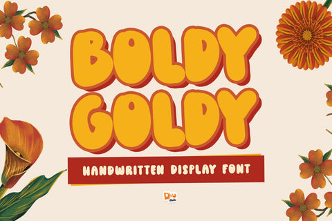 Boldy Goldy Font Dm Letter Studio 