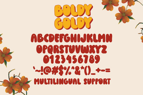 Boldy Goldy Font Dm Letter Studio 