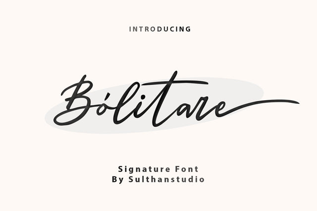 Bolitare Font Sulthan studio 