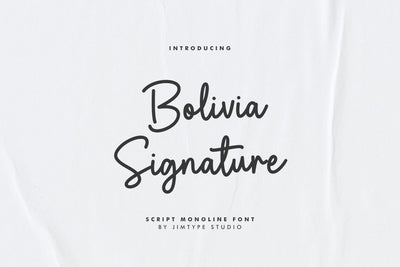Bolivia Signature Font - Business Branding Font Jimtype Studio 