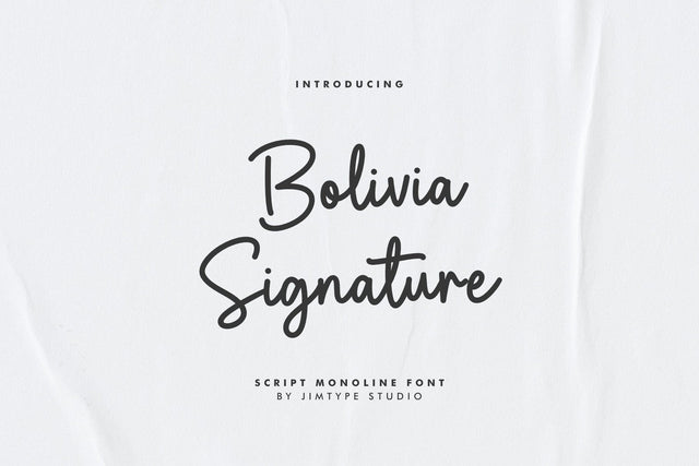 Bolivia Signature Font - Business Branding Font Jimtype Studio 