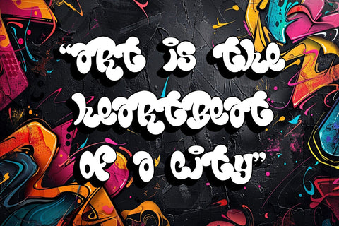 Bomber Marker - A bulky and Quirky Layered Graffiti Font Font Mozzatype 