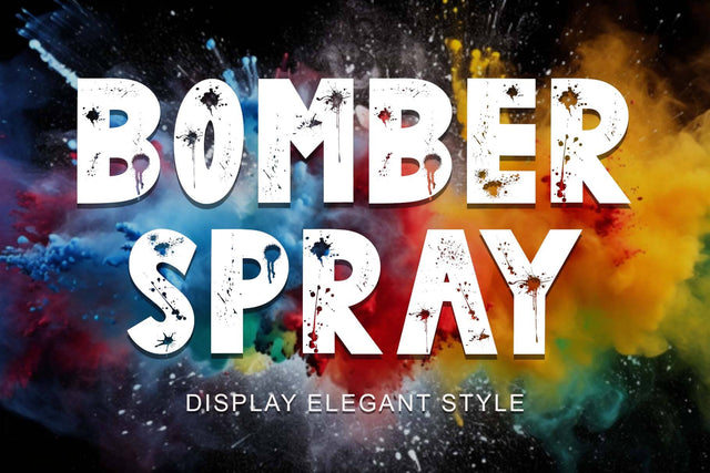 Bomber Spray Font Prasetya Letter 