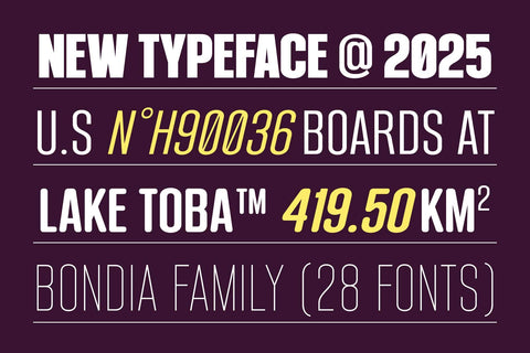Bondia – Condensed Family Font Arterfak Project 