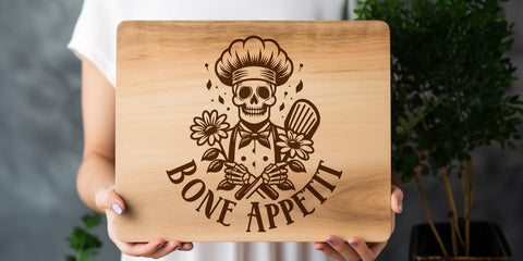 Bone Apettit Halloween Skeleton Chef SVG DXF PNG JPG SVG CraftySVGStudio 