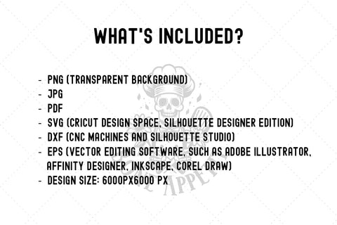 Bone Apettit Halloween Skeleton Chef SVG DXF PNG JPG SVG CraftySVGStudio 