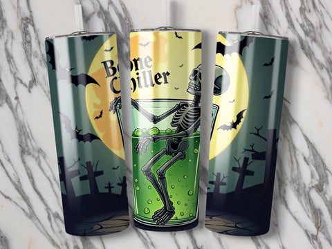 Bone Chiller Halloween Tumbler Wrap PNG Sublimation Luvleigh Digitals 