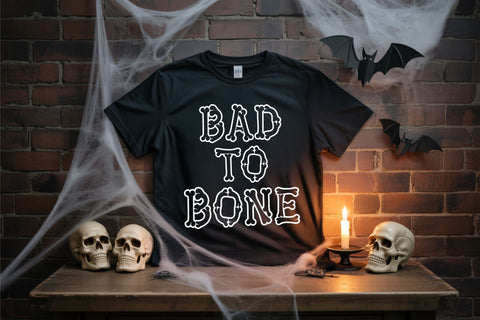 Bone Outline Font SVG TTF OTF – Spooky Halloween Letters Font TonisArtStudio 
