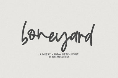 Boneyard Script Font Beck McCormick 