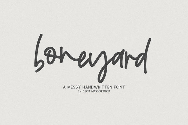 Boneyard Script Font Beck McCormick 