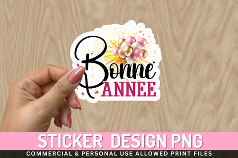 Bonne annee Sticker Design Sublimation Regulrcrative 