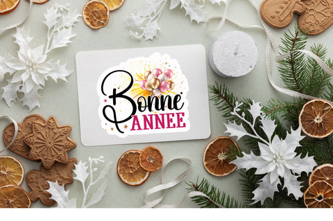 Bonne annee Sticker Design Sublimation Regulrcrative 