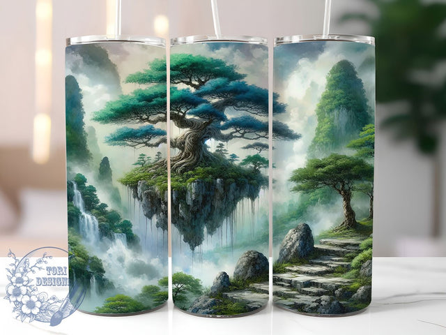 Bonsai Tree of Life 20oz Tumbler, Bonsai Tumbler, Tree of Life, Asian Decor, Sublimation Wrap, 20oz Tumbler, Plant Lover Gifts, Zen Garden Accessories Sublimation ToriDesigns 
