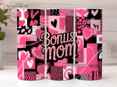 Bonus Mom Step-Mom 20oz Tumbler, Mother's Day Gift Tumbler, Bonus Mom Gift, 20oz Mom Wrap, Step-Mom Tumbler Design, Mother's Day Sublimation, Bonus Mom Appreciation Sublimation Lara' s Designs 