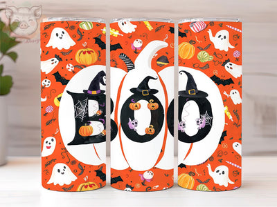 Boo 20oz Tumbler Png, Straight & Tapered Tumbler Png, Happy Halloween Tumbler Png, Digital Download PNG Sublimation Lara' s Designs 