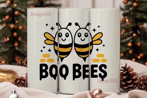 Boo Bees Halloween 20oz Tumbler Sublimation DesignSVG 