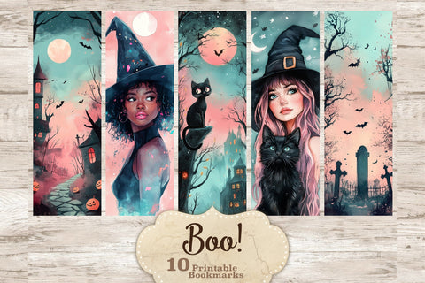 Boo Bookmarks | Halloween Bookmarks Printable SVG GlamArtZhanna 