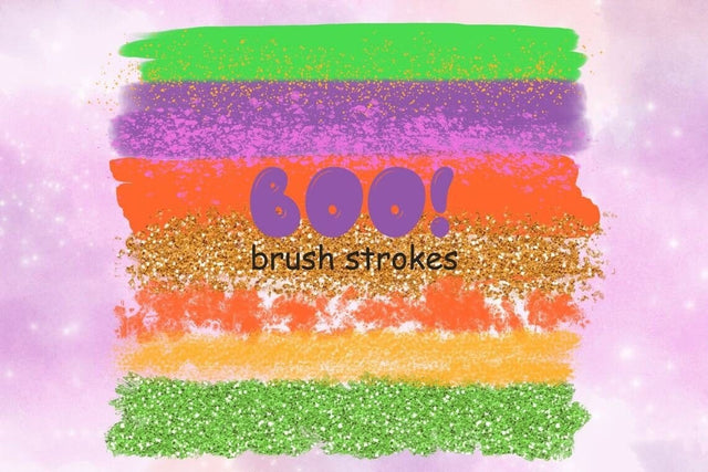 Boo BRUSH STROKES Halloween Autumn Gothic Pumpkin Girl - PNG SVG GlamArtZhanna 