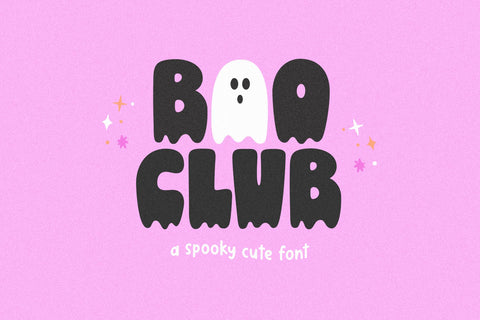 Boo Club - Halloween Font Font KA Designs 