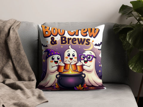 Boo Crew and Brews Sublimation PNG File, Cute Halloween Ghosts Sublimation Luvleigh Digitals 