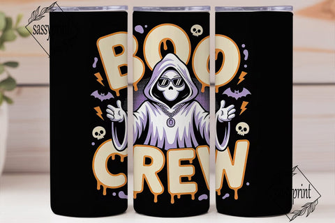 Boo Crew Ghost Halloween 20oz Tumbler Sublimation sassyprint 